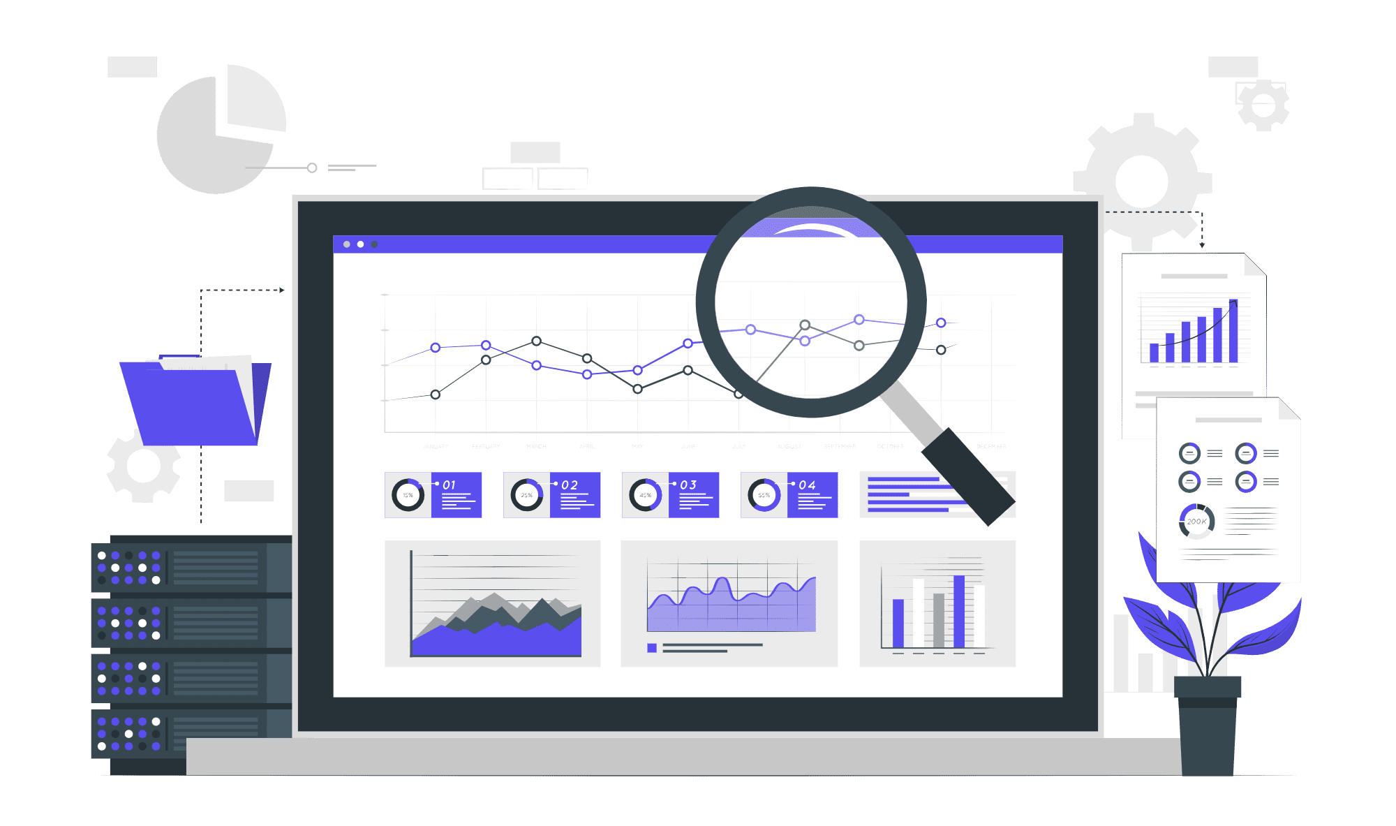 Dashboard clínico con indicadores clave y filtros